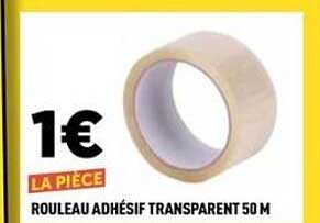 ROULEAU ADHÉSIF TRANSPARENT 50 M