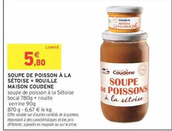 SOUPE DE POISSON À LA SÉTOISE + ROUILLE MAISON COUDENE