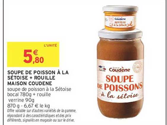 SOUPE DE POISSON À LA SÉTOISE + ROUILLE MAISON COUDENE