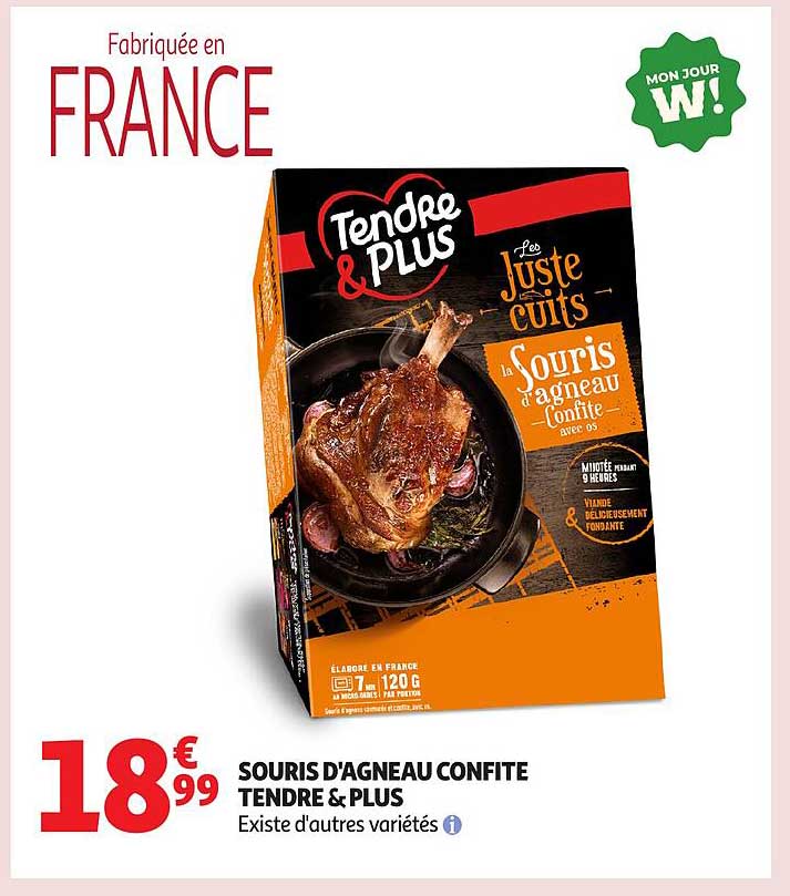 SOURIS D’AGNEAU CONFITE TENDRE & PLUS