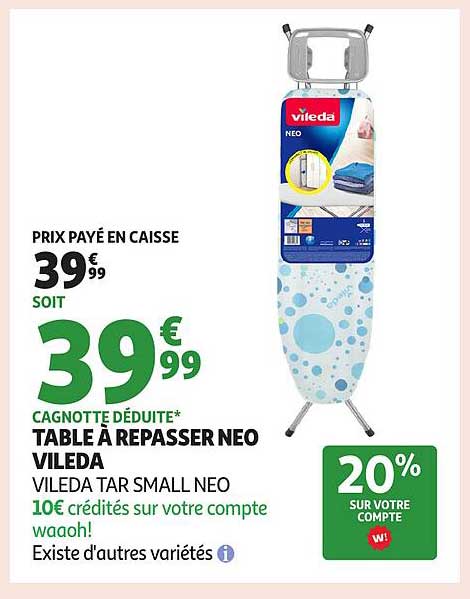 TABLE À REPASSER NEO VILEDA