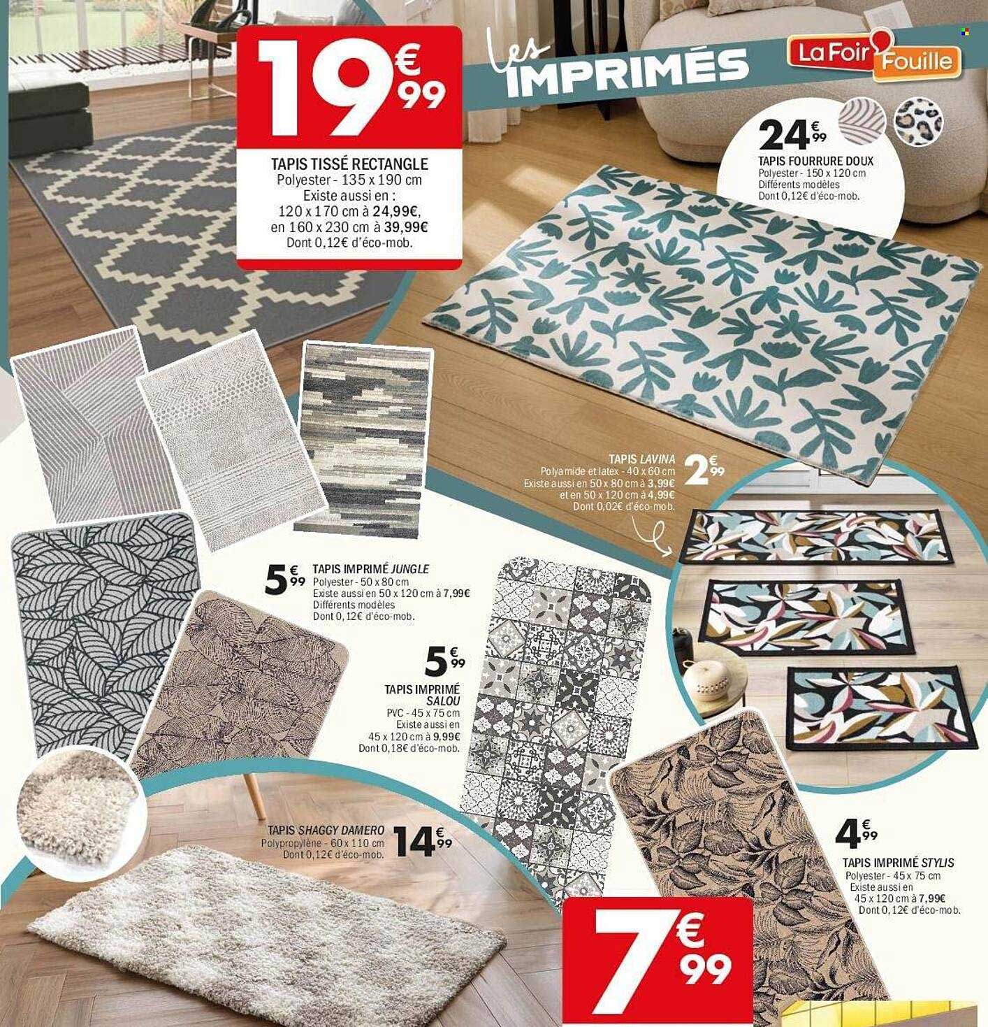 Tapis tissé rectangle