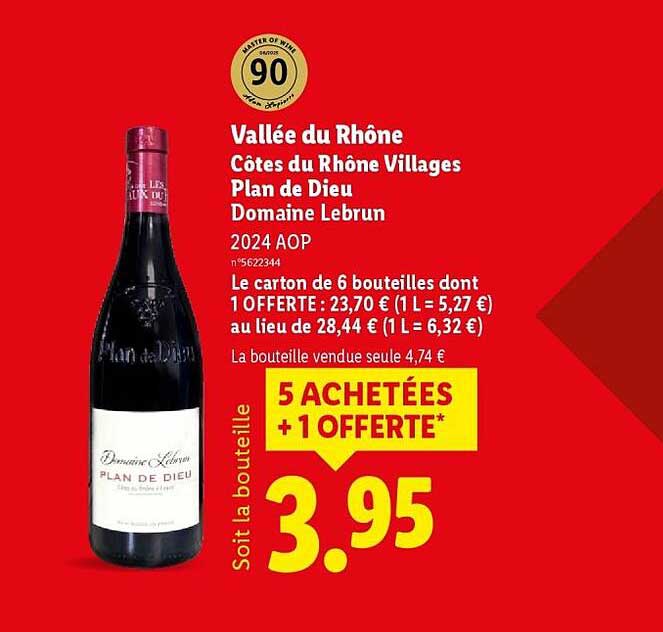 Vallée du Rhône Côtes du Rhône Villages Plan de Dieu Domaine Lebrun