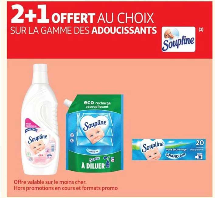 2+1 OFFERT AU CHOIX SUR LA GAMME DES ADOUCISSANTS
