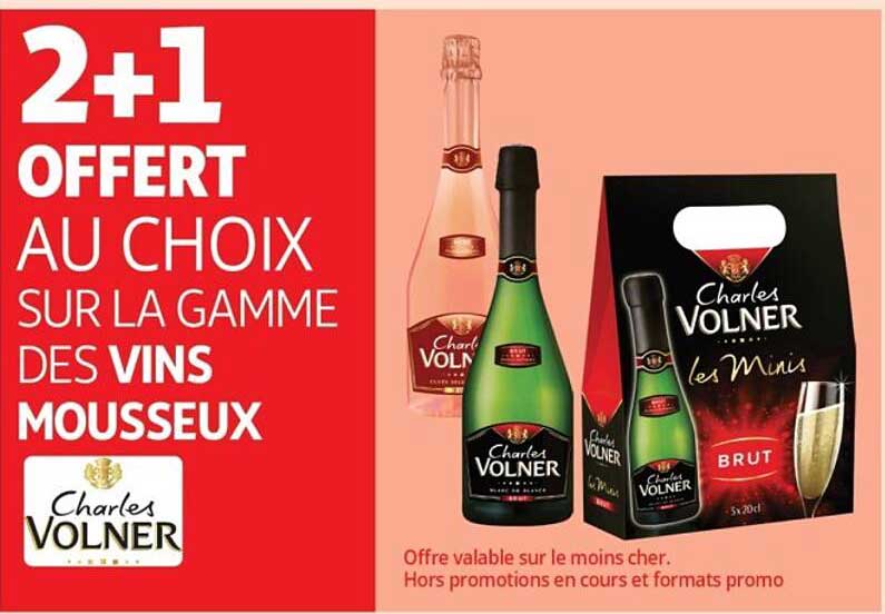 2+1 OFFERT AU CHOIX SUR LA GAMME DES VINS MOUSSEUX