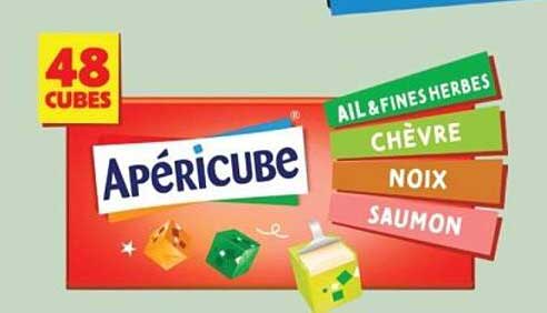 48 CUBES APÉRICUBE AIL & FINES HERBES CHÈVRE NOIX SAUMON
