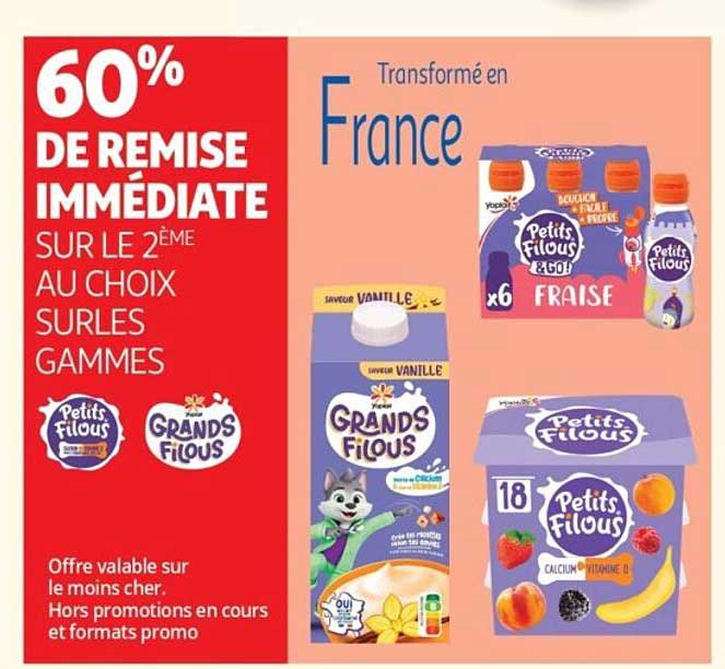 60% DE REMISE IMMÉDIATE SUR LE 2ÈME AU CHOIX SUR LES GAMMES