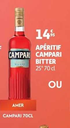 APÉRITIF CAMPARI BITTER 25° 70 cl