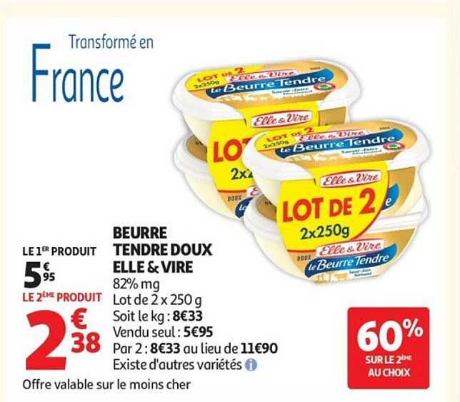 BEURRE TENDRE DOUX ELLE & VIRE