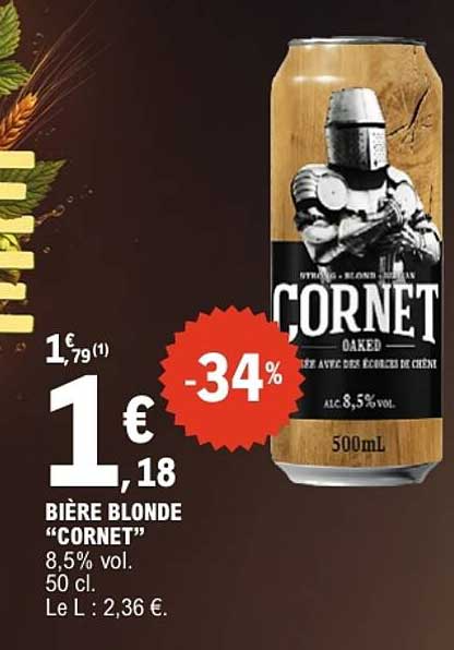 BIÈRE BLONDE “CORNET” 8,5% vol. 50 cl.
