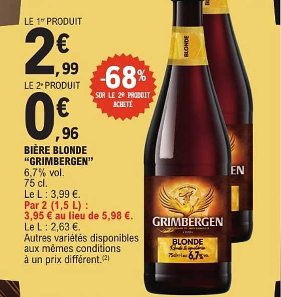 BIÈRE BLONDE “GRIMBERGEN”