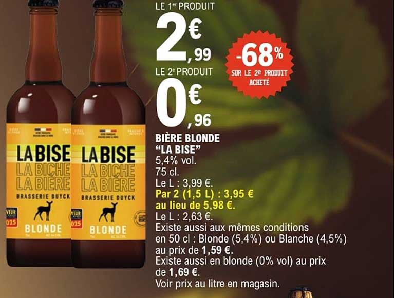 BIÈRE BLONDE "LA BISE"