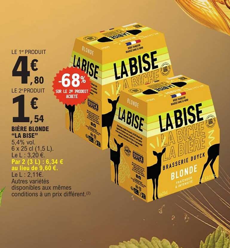 BIÈRE BLONDE “LA BISE”