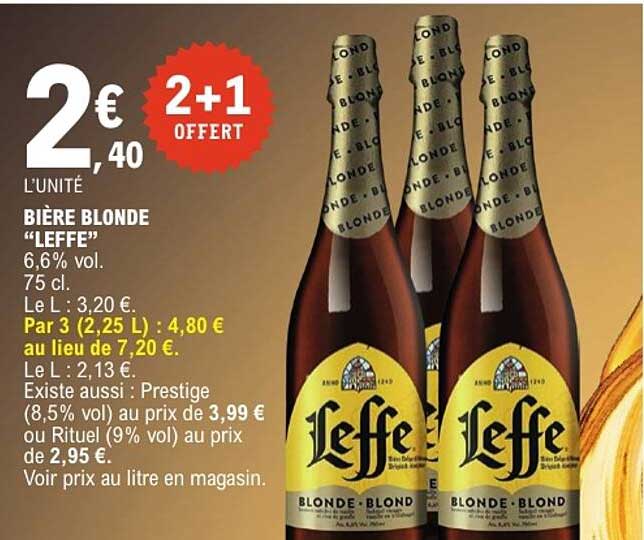 BIÈRE BLONDE “LEFFE”