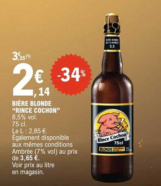 BIÈRE BLONDE “RINCE COCHON”