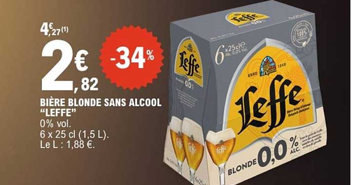 BIÈRE BLONDE SANS ALCOOL “LEFFE”