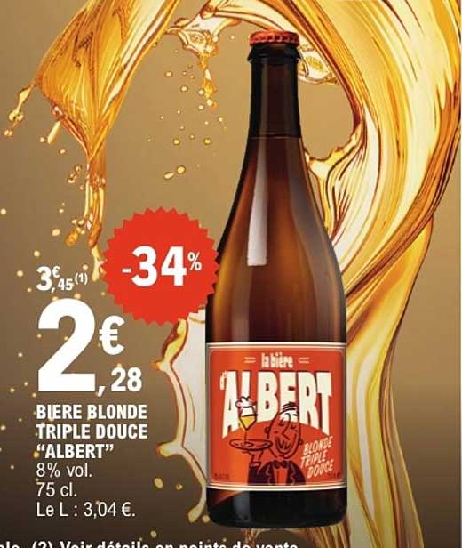 BIERE BLONDE TRIPLE DOUCE “ALBERT”