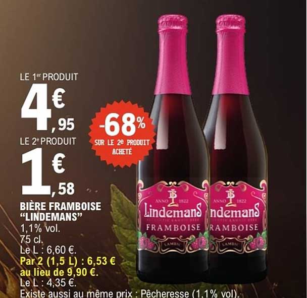 BIÈRE FRAMBOISE “LINDEMANS”