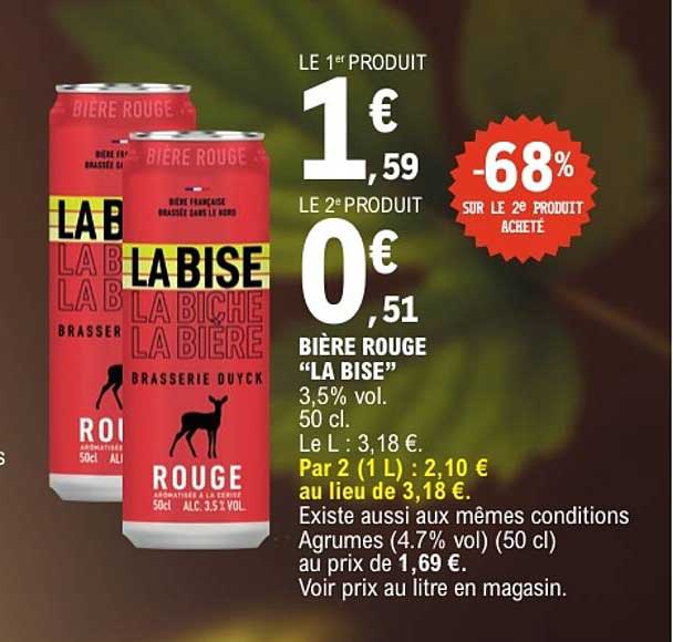 BIÈRE ROUGE “LA BISE”