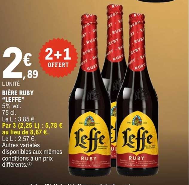 BIÈRE RUBY "LEFFE"