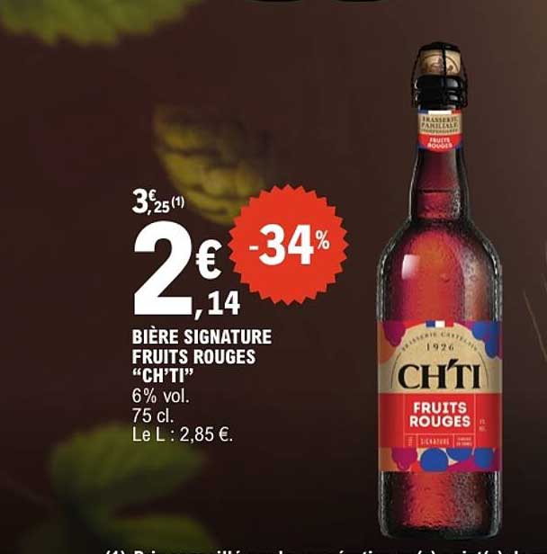 BIÈRE SIGNATURE FRUITS ROUGES “CH'TI”
