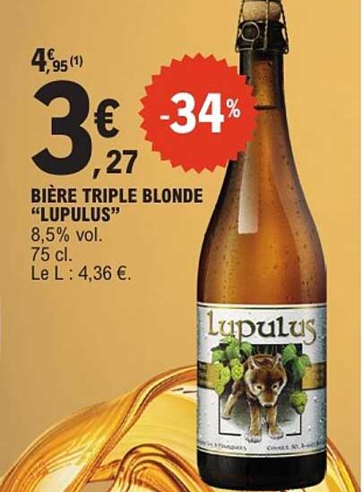 BIÈRE TRIPLE BLONDE “LUPULUS”