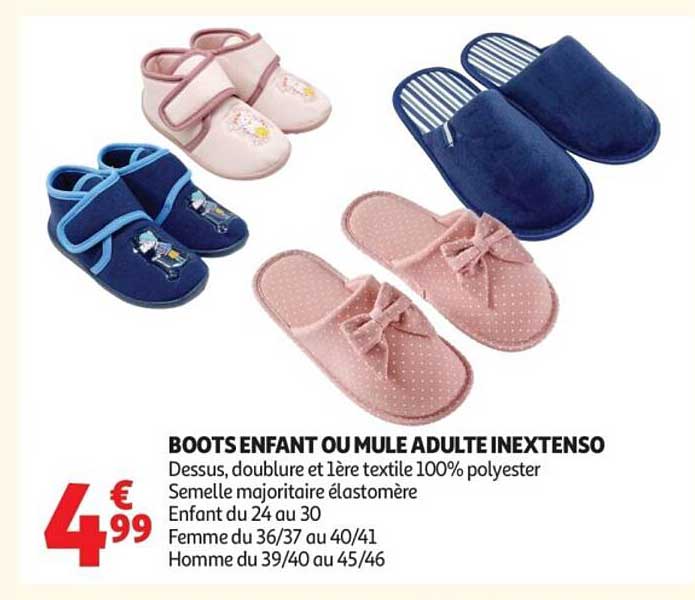 BOOTS ENFANT OU MULE ADULTE INEXTENSO