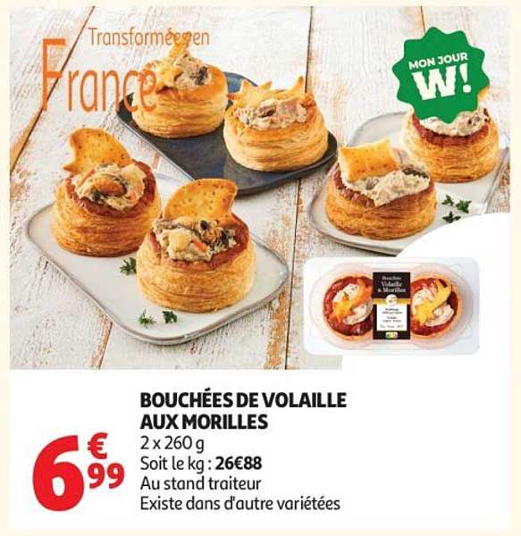 BOUCHÉES DE VOLAILLE AUX MORILLES