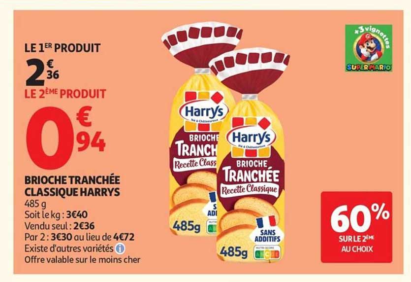BRIOCHE TRANCHÉE CLASSIQUE HARRYS