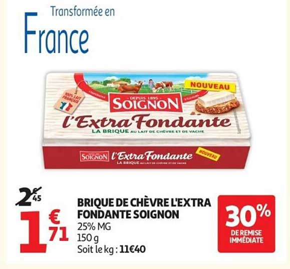 BRIQUE DE CHÈVRE L'EXTRA FONDANTE SOIGNON