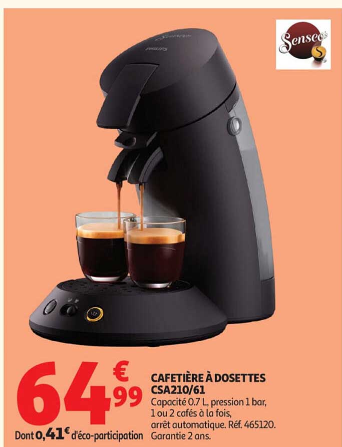 CAFETIÈRE À DOSETTES CSA210/61
