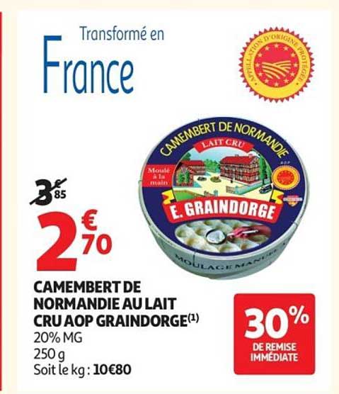 CAMEMBERT DE NORMANDIE AU LAIT CRU AOP GRAINDORGE(1)