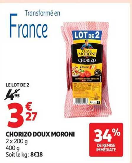 CHORIZO DOUX MORONI