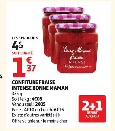 CONFITURE FRAISE INTENSE BONNE MAMAN