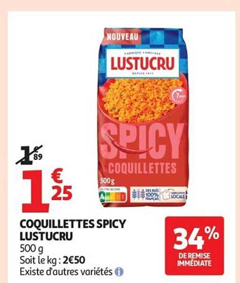 COQUILLETTES SPICY LUSTUCRU