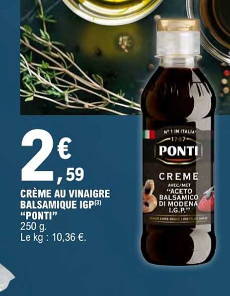 CRÈME AU VINAIGRE BALSAMIQUE IGP(3) “PONTI”