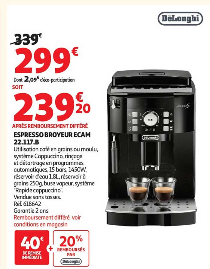 ESPRESSO BROYEUR ECAM 22.117.B