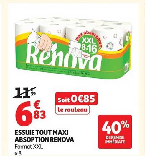 ESSUIE TOUT MAXI ABSORPTION RENOVA Format XXL x 8
