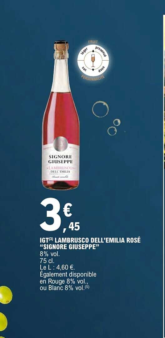 IGT(3) LAMBRUSCO DELL’EMILIA ROSÉ “SIGNORE GIUSEPPE”