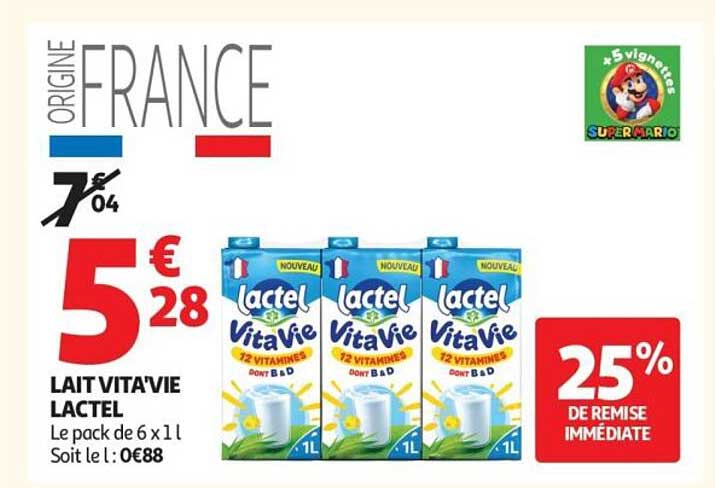 LAIT VITA'VIE LACTEL