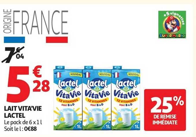 LAIT VITAVIE LACTEL