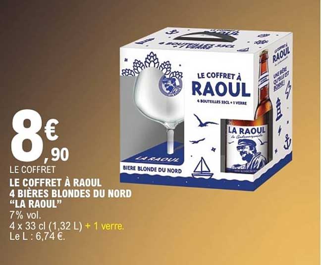 LE COFFRET À RAOUL 4 BIÈRES BLONDES DU NORD “LA RAOUL”
