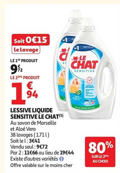 LESSIVE LIQUIDE SENSITIVE LE CHAT