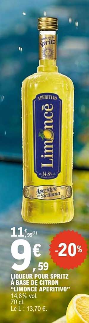 LIQUEUR POUR SPRITZ À BASE DE CITRON “LIMONCÈ APERITIVO”