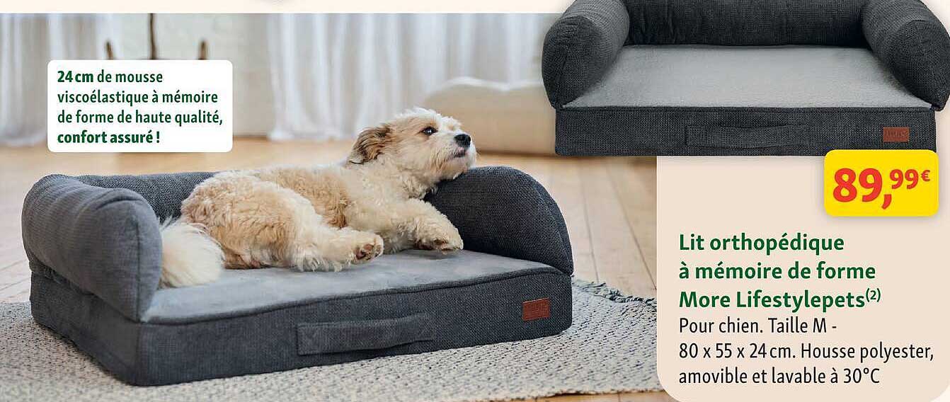 Lit orthopédique à mémoire de forme More Lifestylepets(2)
