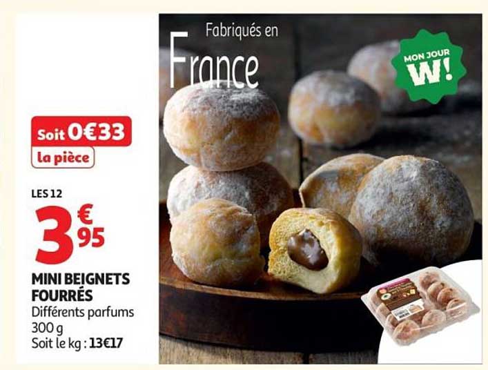 Mini beignets fourrés