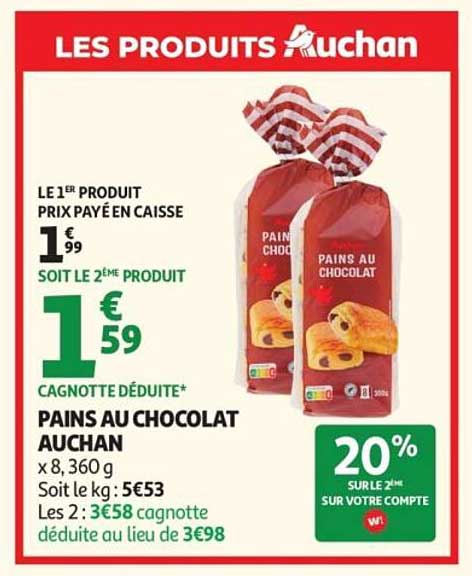 PAINS AU CHOCOLAT AUCHAN