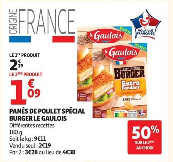 PANÉS DE POULET SPÉCIAL BURGER LE GAULOIS