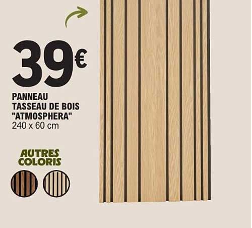 PANNEAU TASSEAU DE BOIS "ATMOSPHERA" 240 x 60 cm