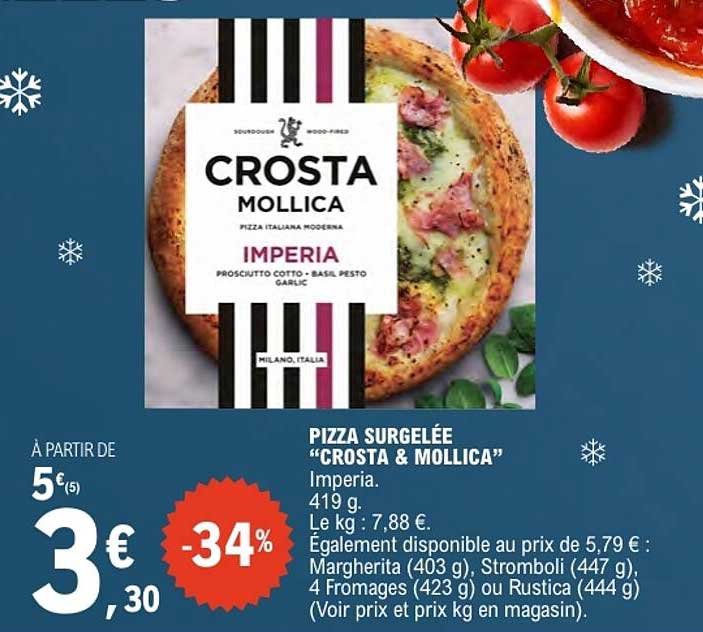 PIZZA SURGELÉE “CROSTA & MOLLlCA”